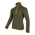 Olive green Jack Pyke Countryman Fleece Pullover with orange quarter-zip design