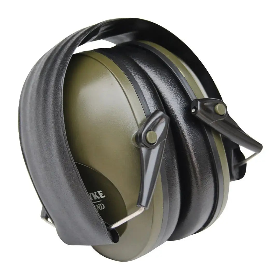 Jack Pyke Passive Ear Defenders in green and black, perfect for blocking noise