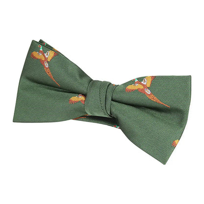 Green Jack Pyke ready tied bow tie with an eye-catching orange pheasant pattern