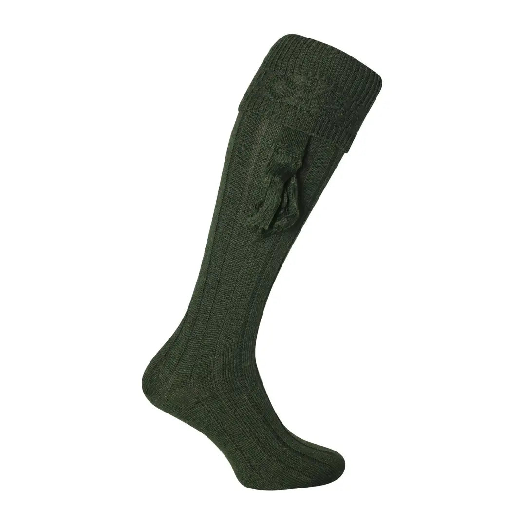 Dark green textured knee-high sock from Jack Pyke Plain Shooters Socks collection