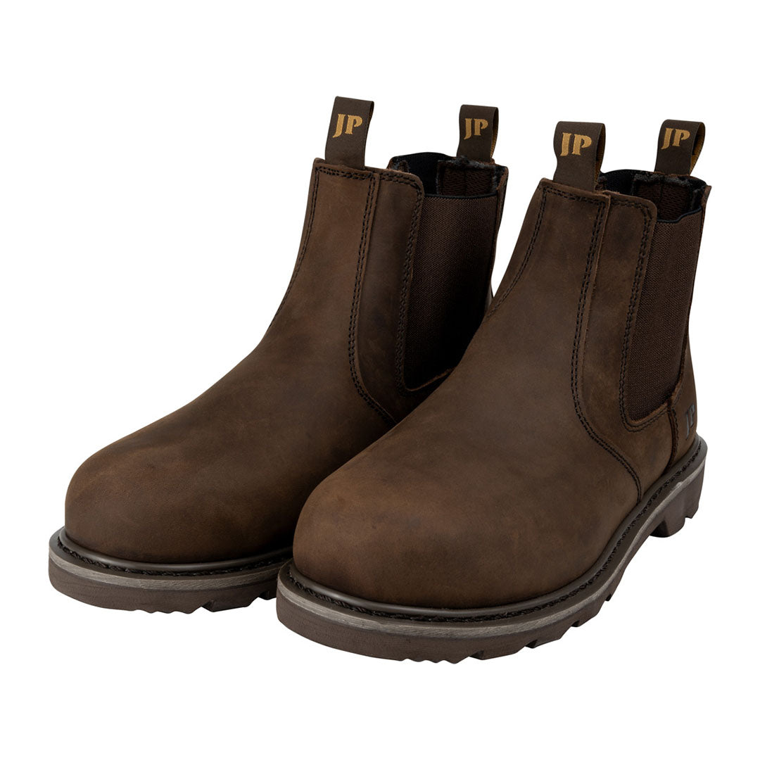 Pair of brown leather Jack Pyke Safety Dealer Boots perfect for tough workdays