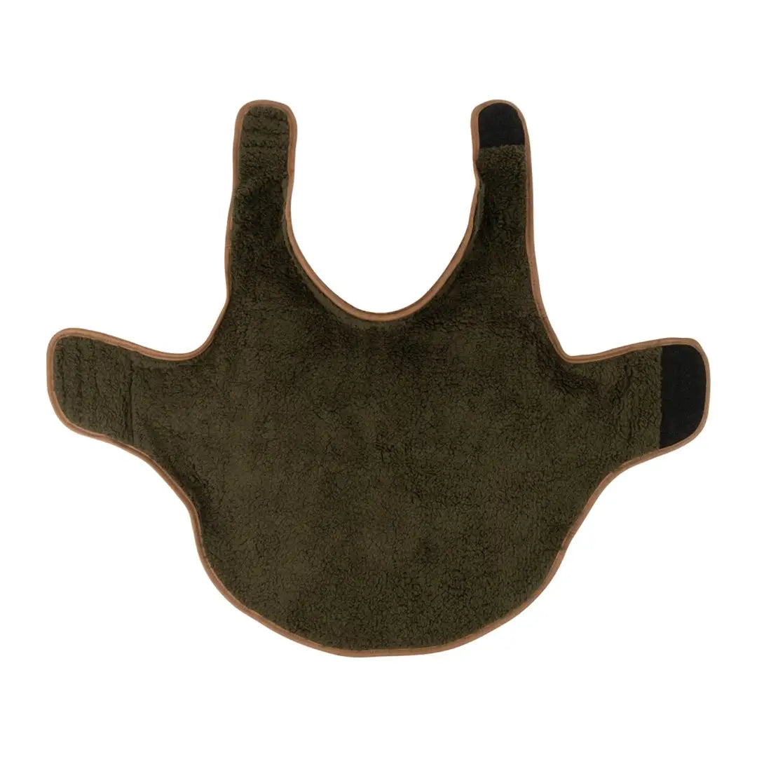 Dark green cow-shaped rug with light border perfect for Jack Pyke Sherpa Fleece Dog Coat