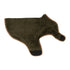 Dark green dog-shaped towel with tan trim for the Jack Pyke Sherpa Fleece Dog Coat