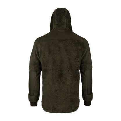 Olive green Jack Pyke Sherpa Fleece Hoodie for cozy outdoor adventures