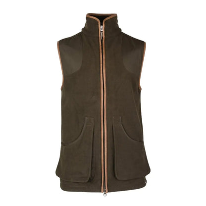 Dark green fleece Jack Pyke Shooters Gilet with full-length zipper and pockets