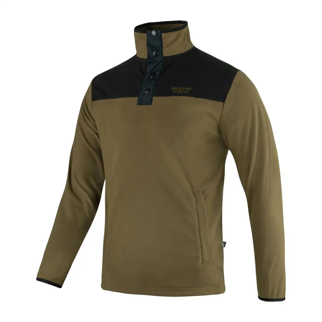 Two-tone pullover fleece jacket with partial zip, perfect for winter, Jack Pyke Snap