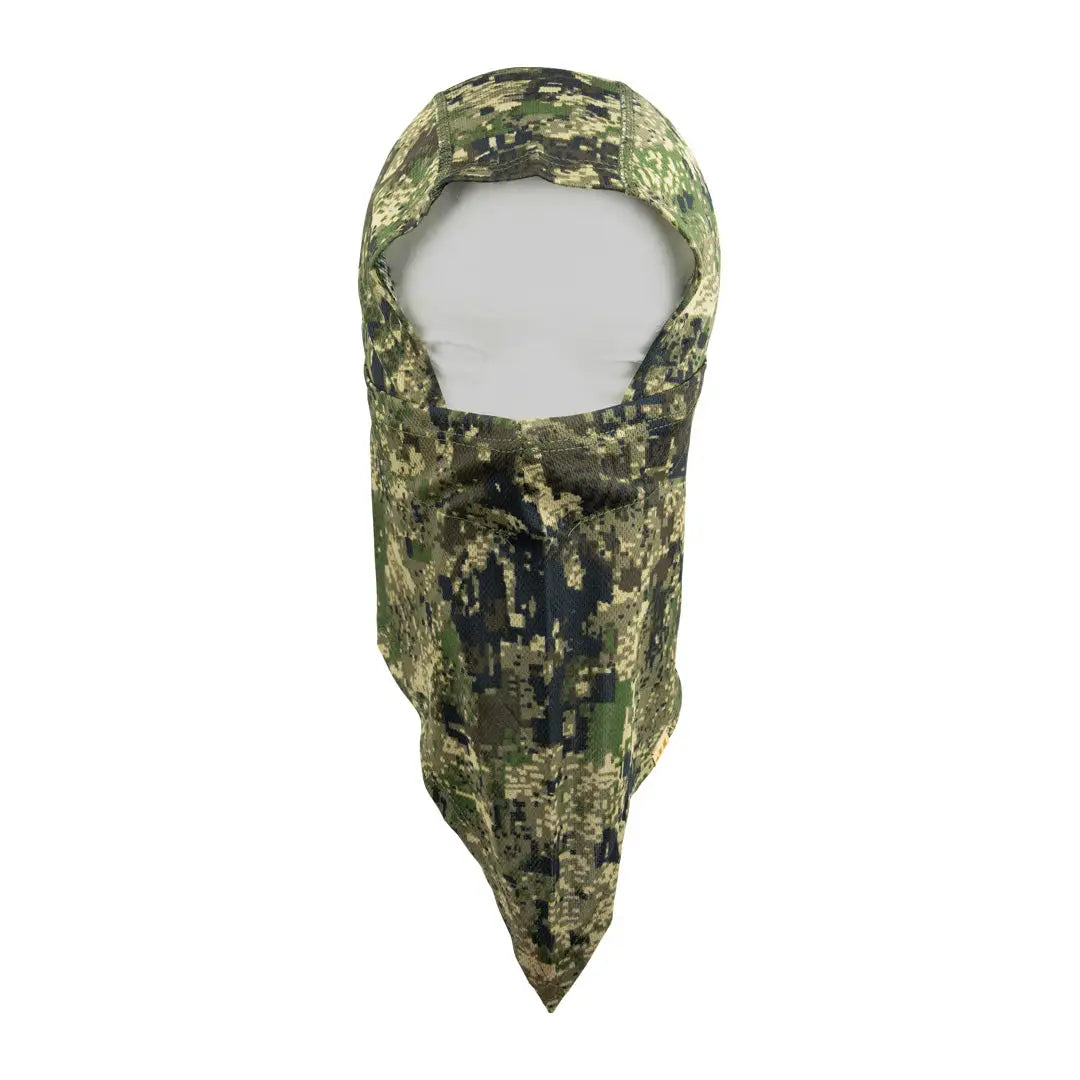 Camouflage Jack Pyke Stealth Balaclava with oval eye opening for ultimate concealment