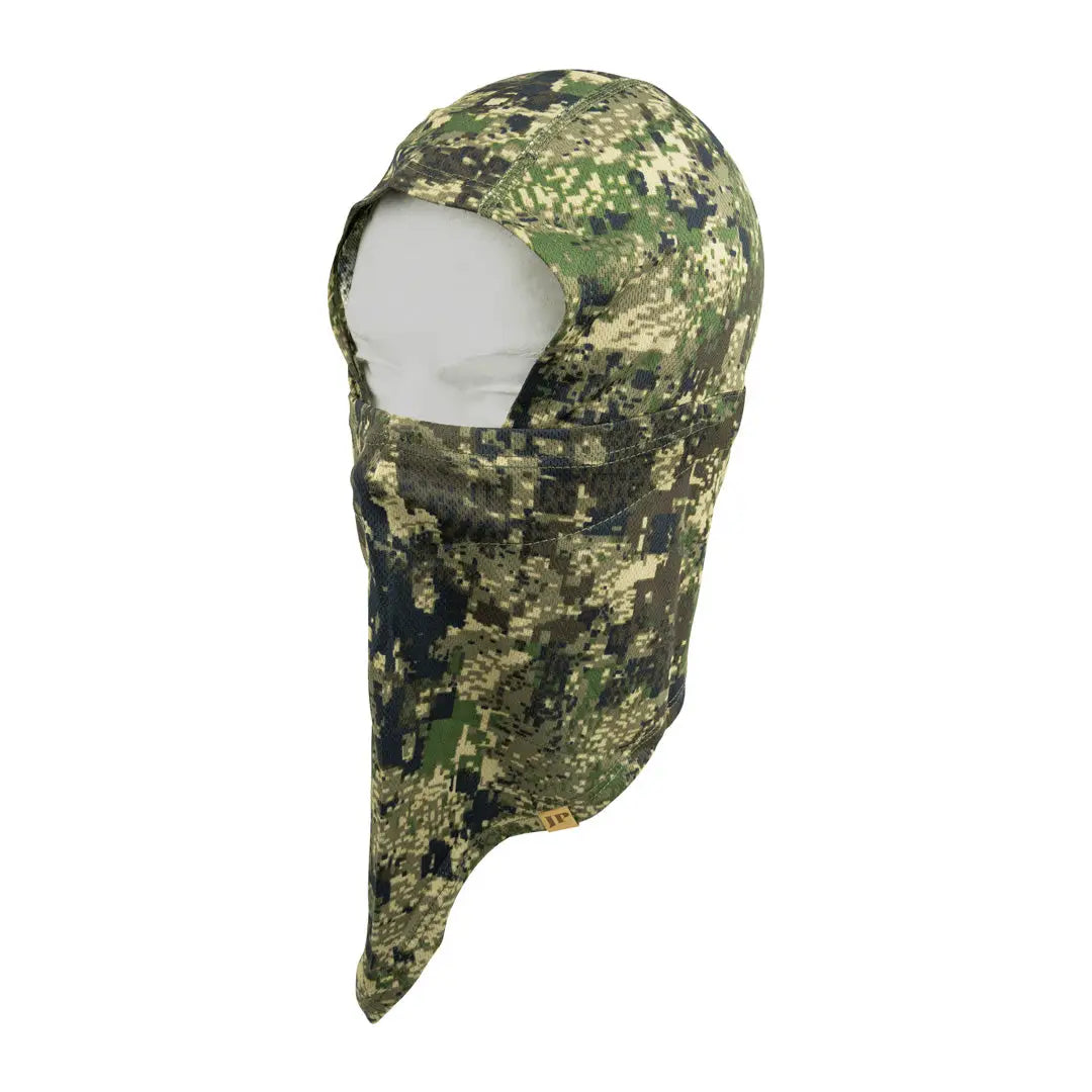 Camouflage Jack Pyke Stealth Balaclava with digital woodland pattern for outdoor adventures