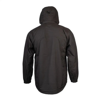 Back view of the Black Hooded Jack Pyke Technical Featherlite Jacket