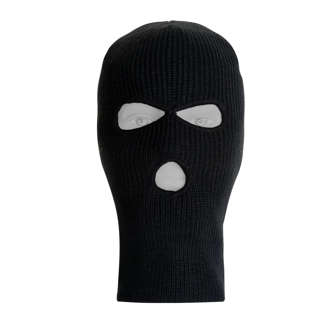 Black knitted balaclava with eye and mouth openings from Jack Pyke Thinsulate