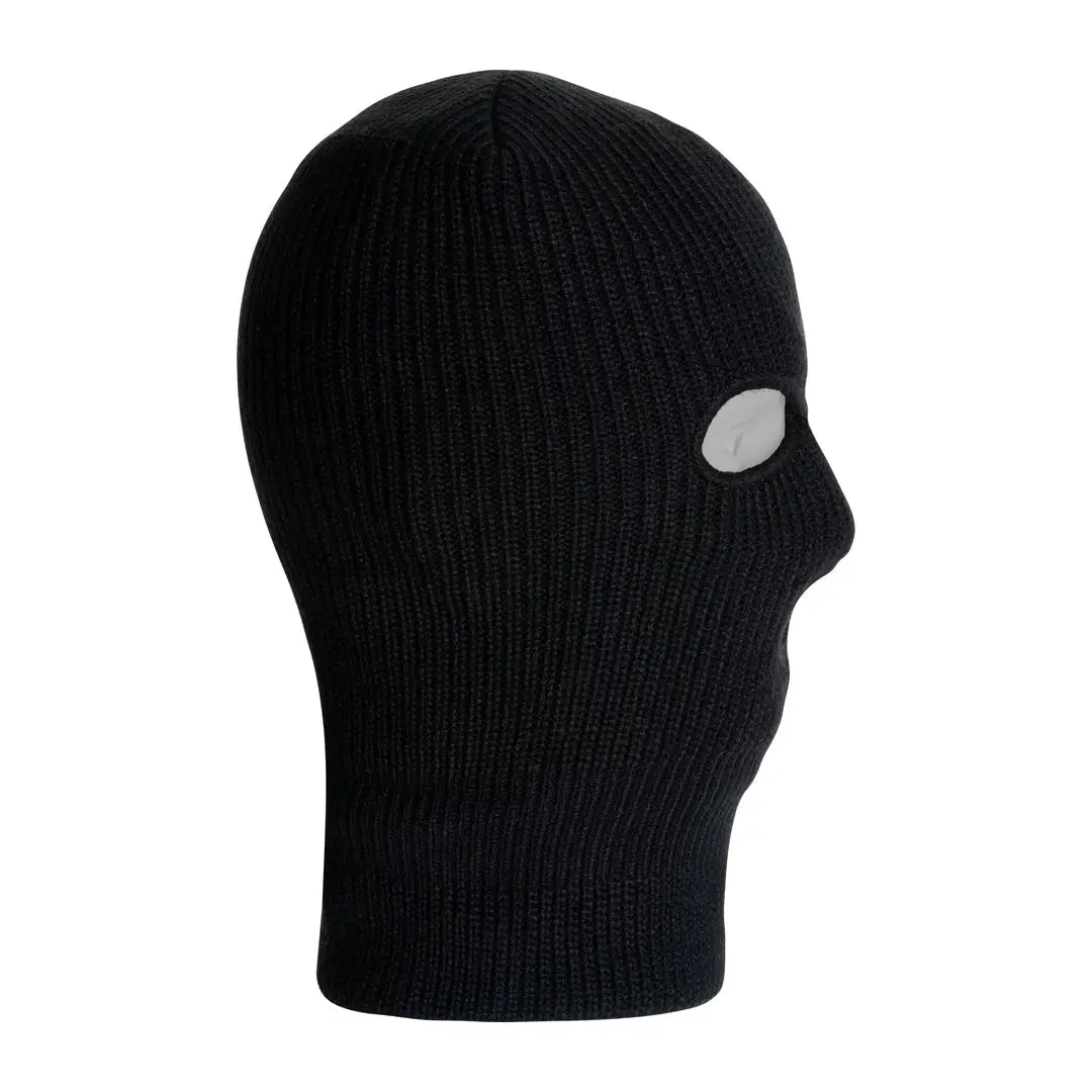 Black knit Jack Pyke Thinsulate 3 Hole Balaclava with one eye hole for warmth