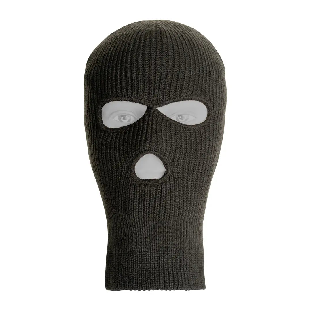 Knitted black balaclava with openings, perfect for Jack Pyke Thinsulate fans