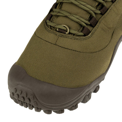 Olive green toe of Jack Pyke Tundra Boots, perfect for rugged hiking adventures