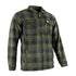 Stylish Jack Pyke Tundra Shirt in olive green and navy plaid, perfect for outdoor style