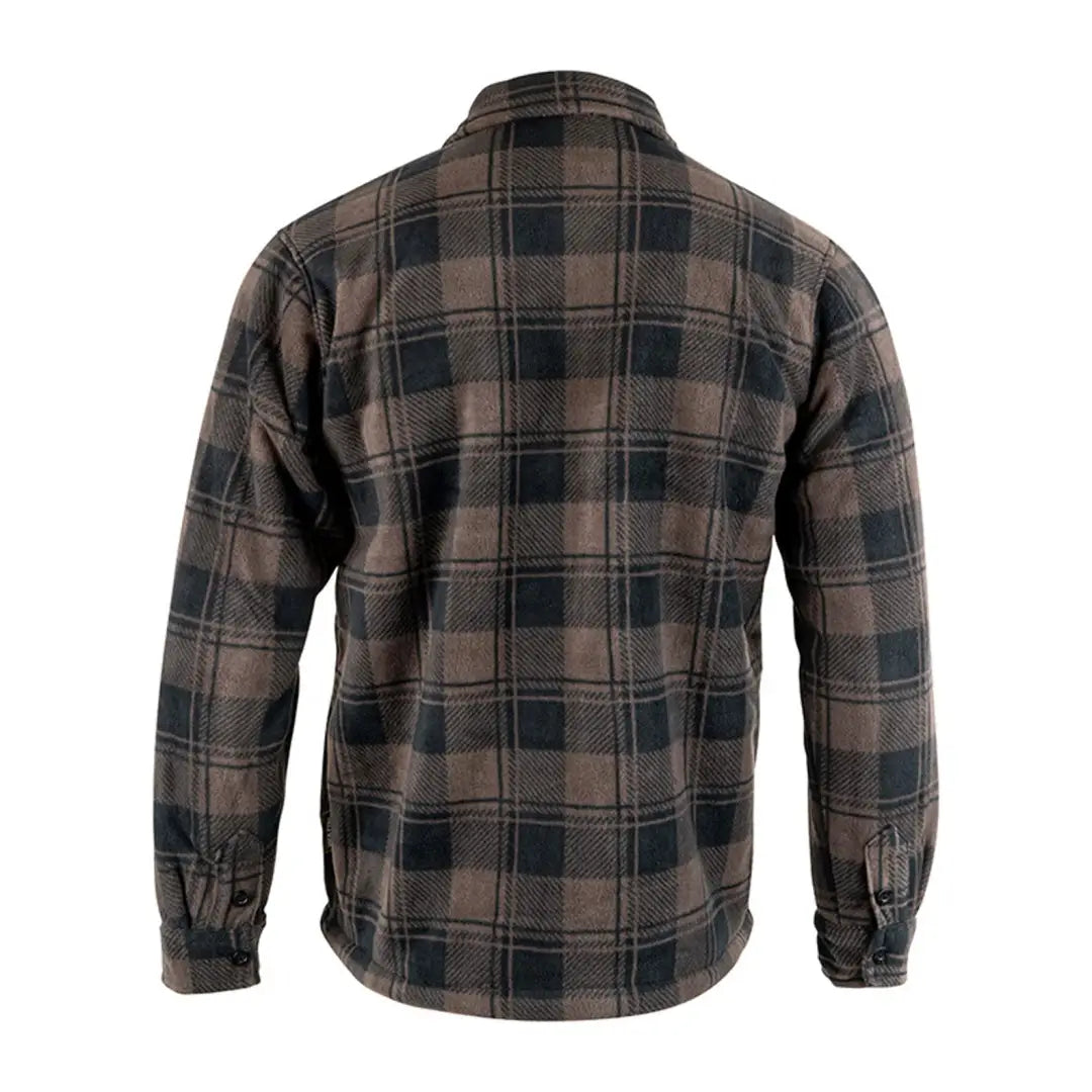 Plaid flannel Jack Pyke Tundra Shirt in a stylish brown and black checkered pattern