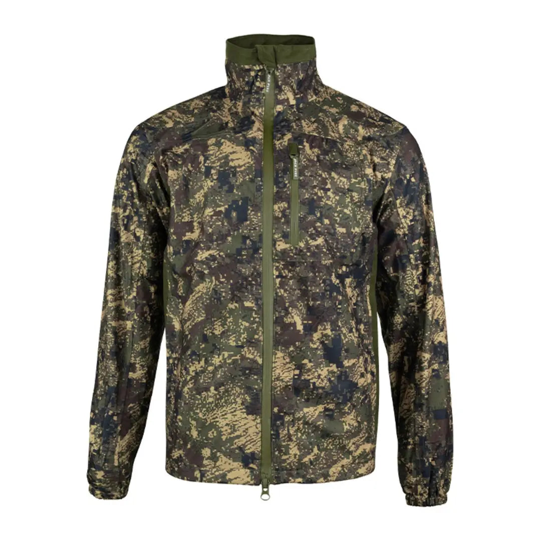 Camouflage jacket with full-length zipper, part of the Jack Pyke Weardale collection