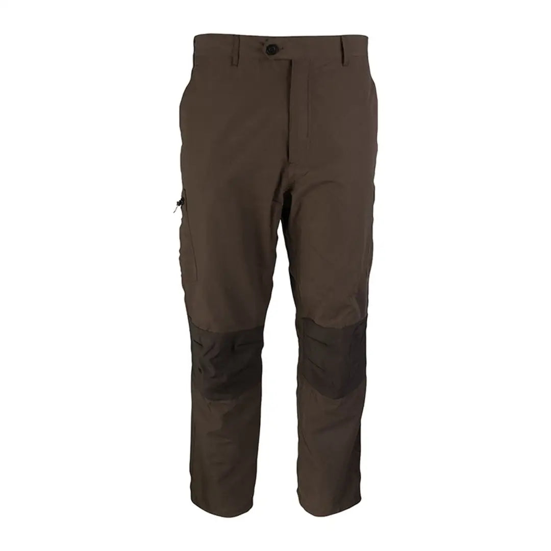 Brown cargo pants with reinforced knees from Jack Pyke Weardale for rugged outdoor wear