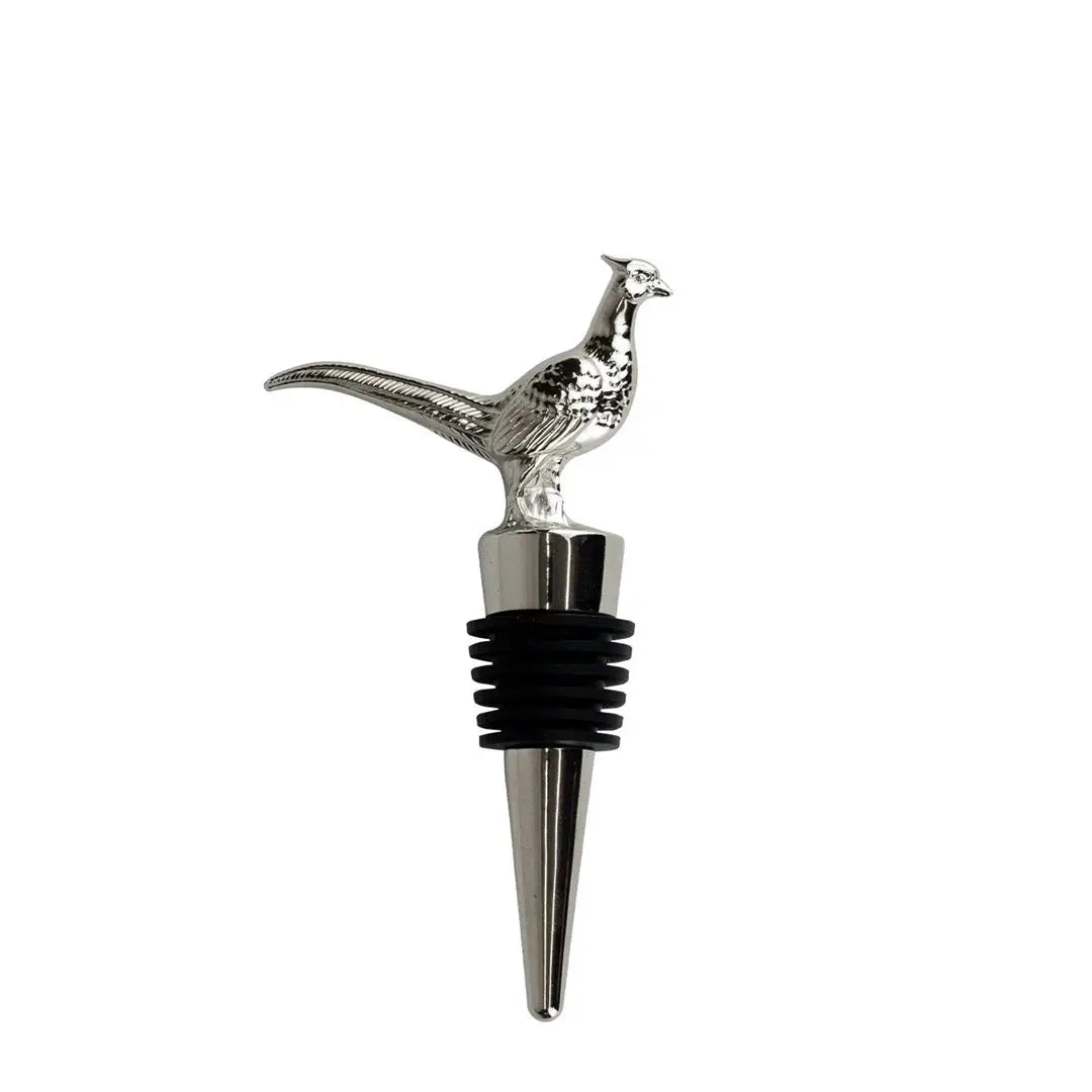 Metallic pheasant-shaped Jack Pyke wine stopper, a stylish addition to your collection