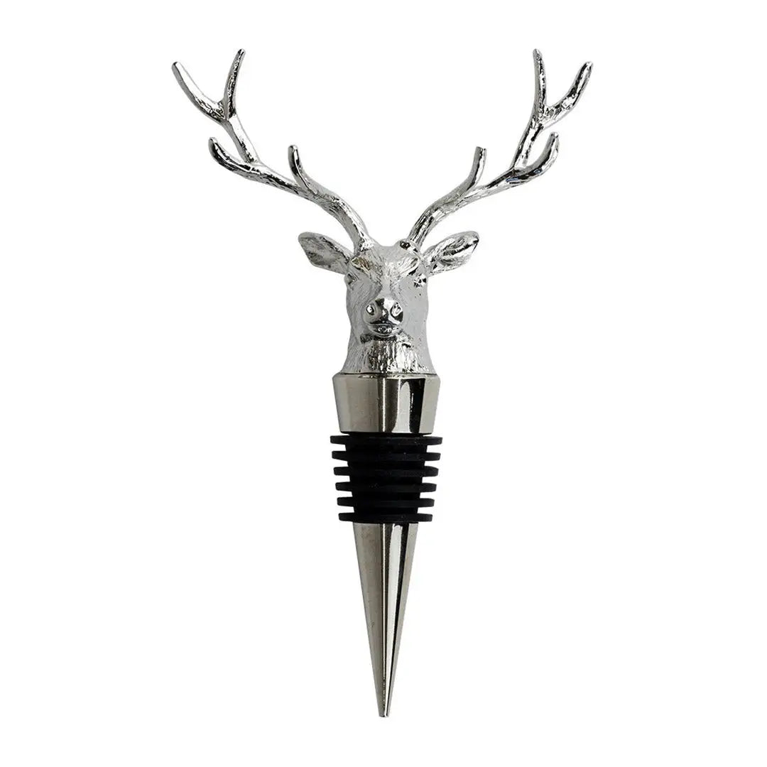 Decorative Jack Pyke wine stopper featuring a stag’s head and antlers design