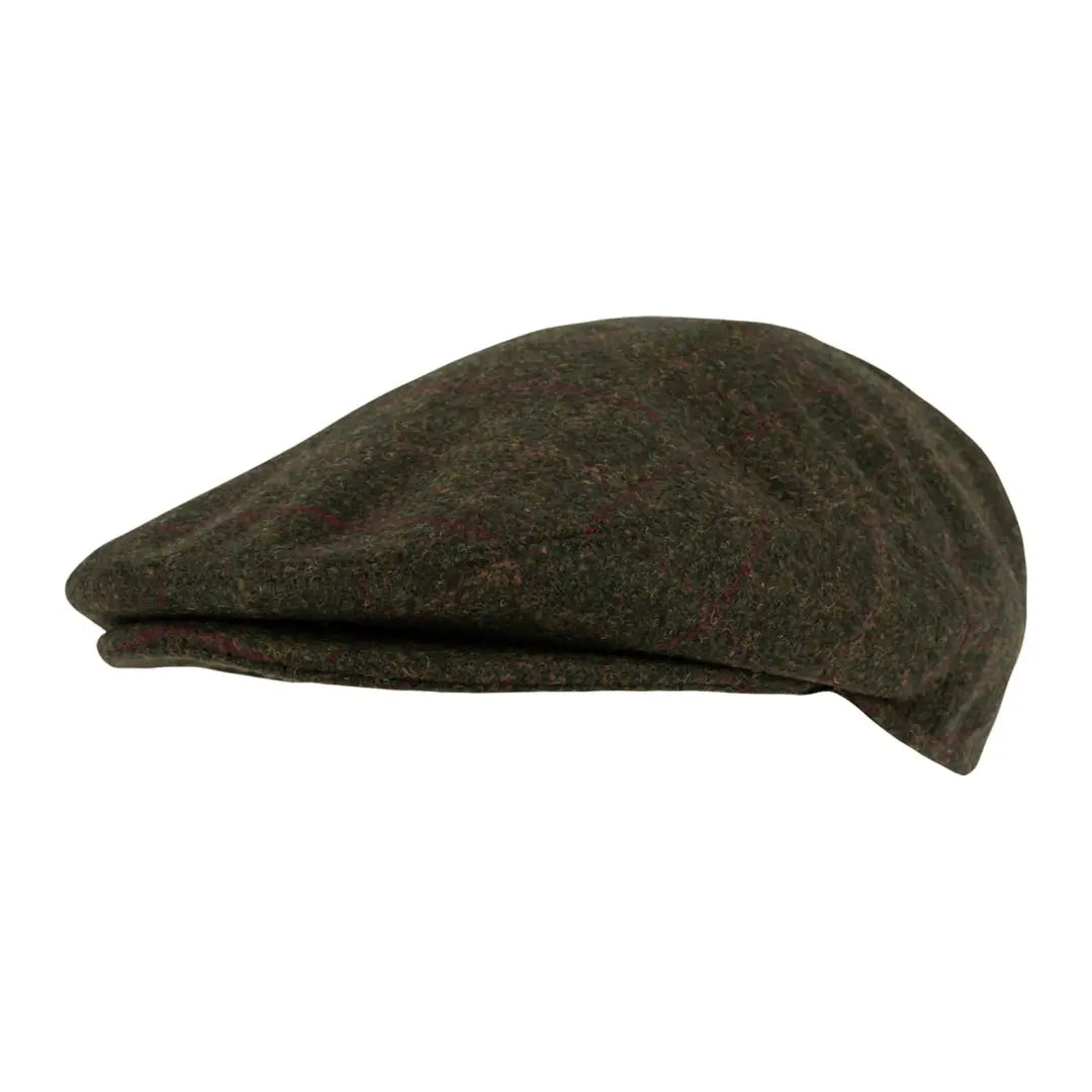 Dark green Jack Pyke Wool Blend Flat Cap perfect for style and warmth