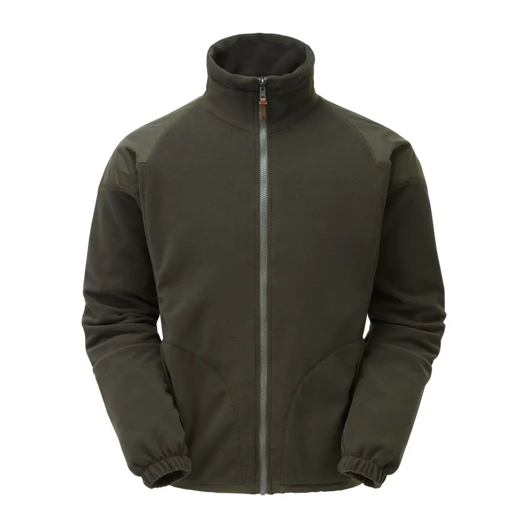 Dark green zip-up Keela Genesis Waterproof Fleece Jacket with high collar style