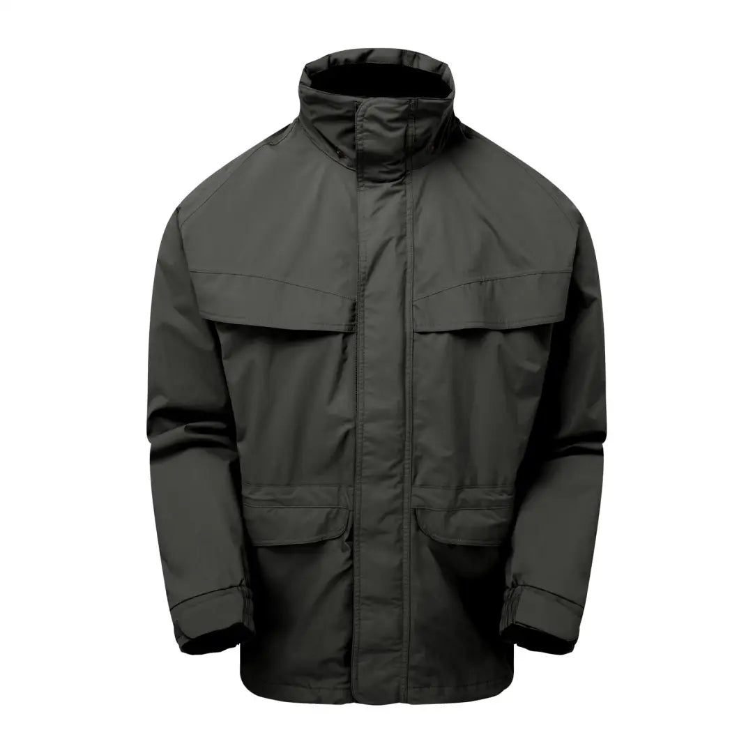 Dark green Keela Heritage Kintyre Jacket with high collar and multiple pockets