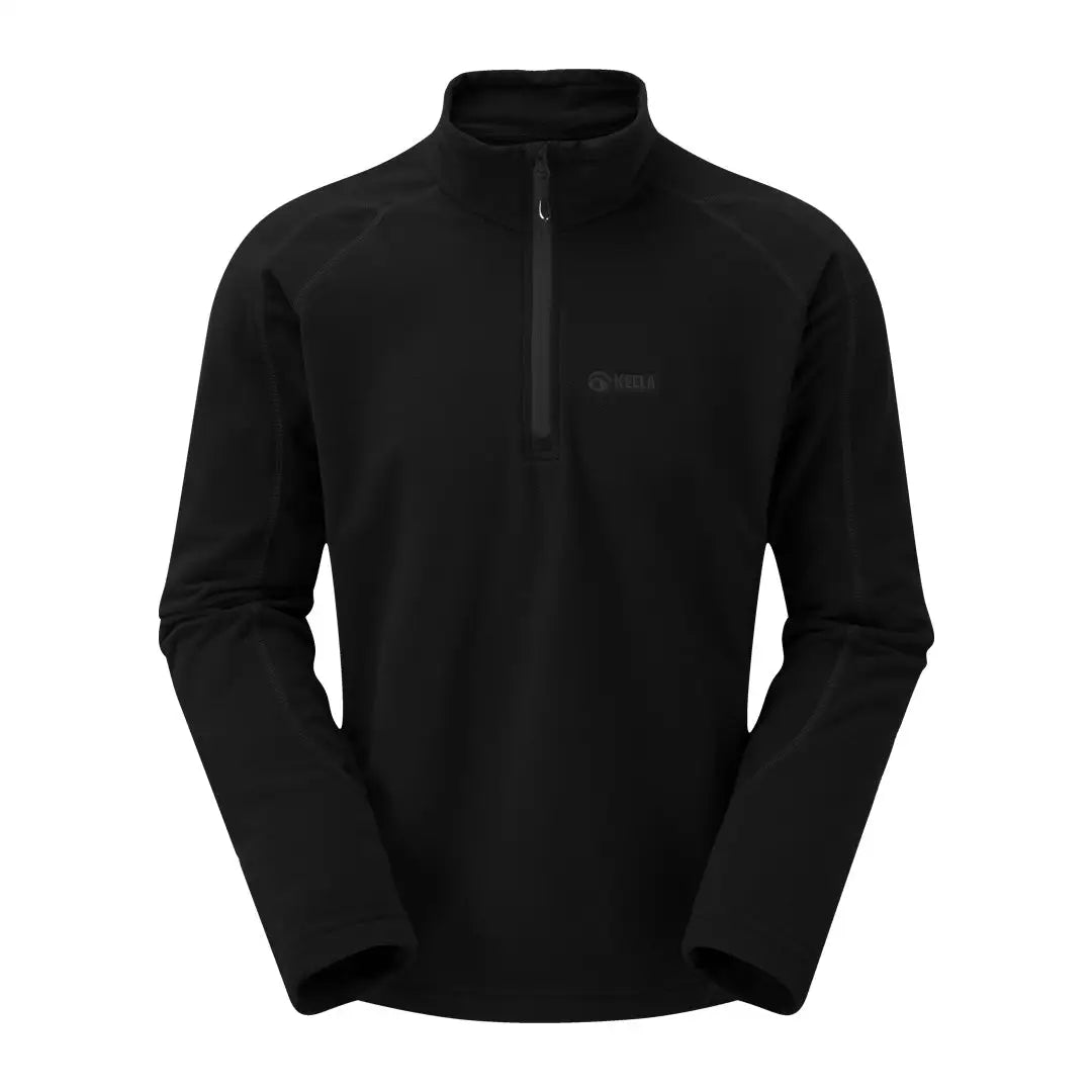 Stylish Black quarter-zip Keela Micro Pulse Fleece pullover for cozy comfort