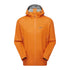 Bright orange Keela Paklite Jacket with hood and full-length zipper, perfect for country clothing