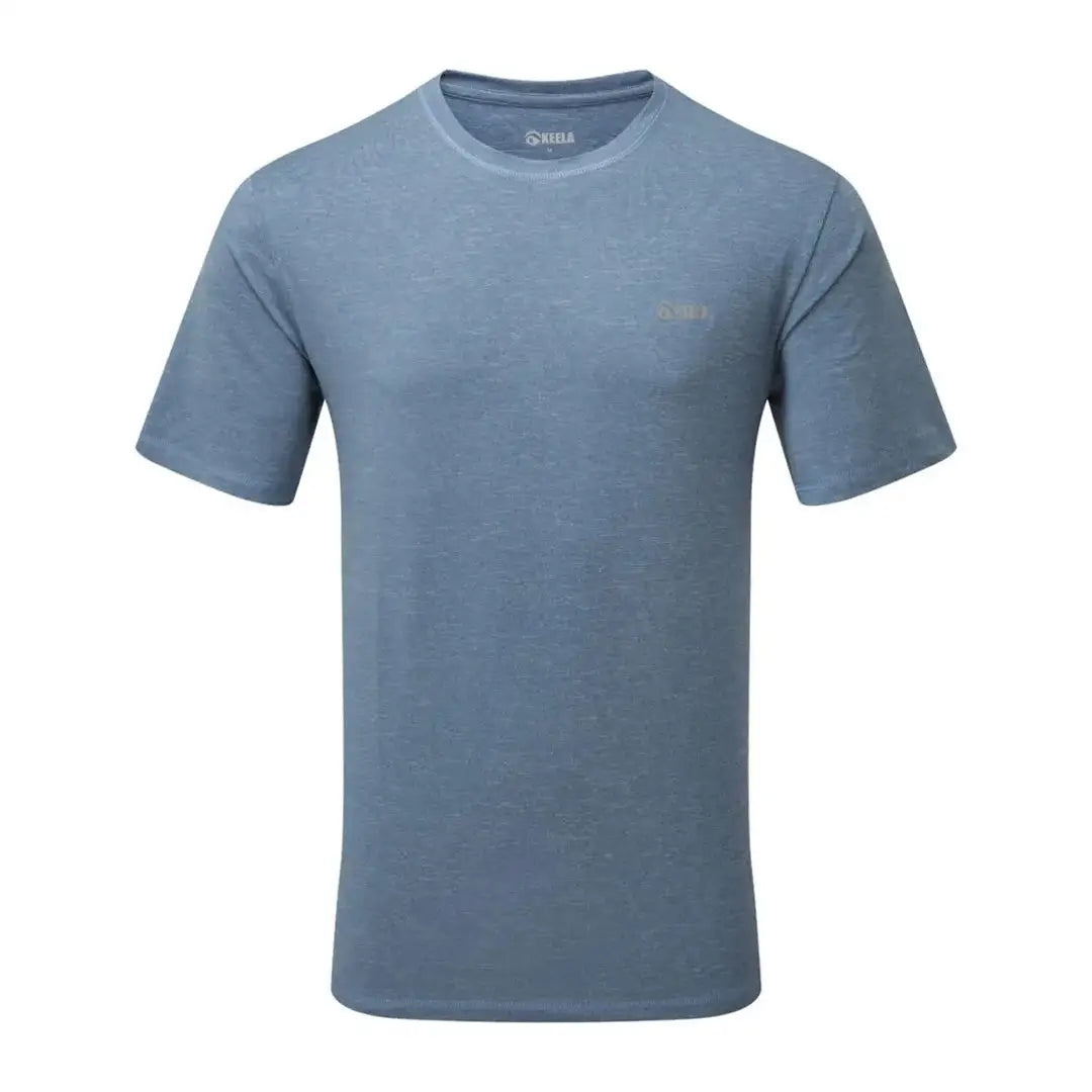 Light blue Keela Trail Short Sleeve Top, perfect wicking base layer for outdoor adventures