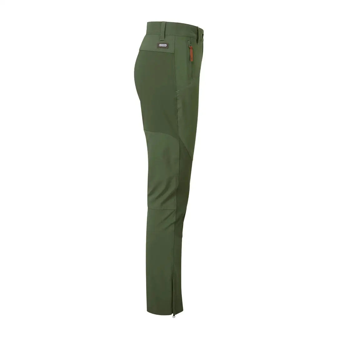 Olive green Keela Womens Nevis Trousers with side zipper pocket for stylish comfort