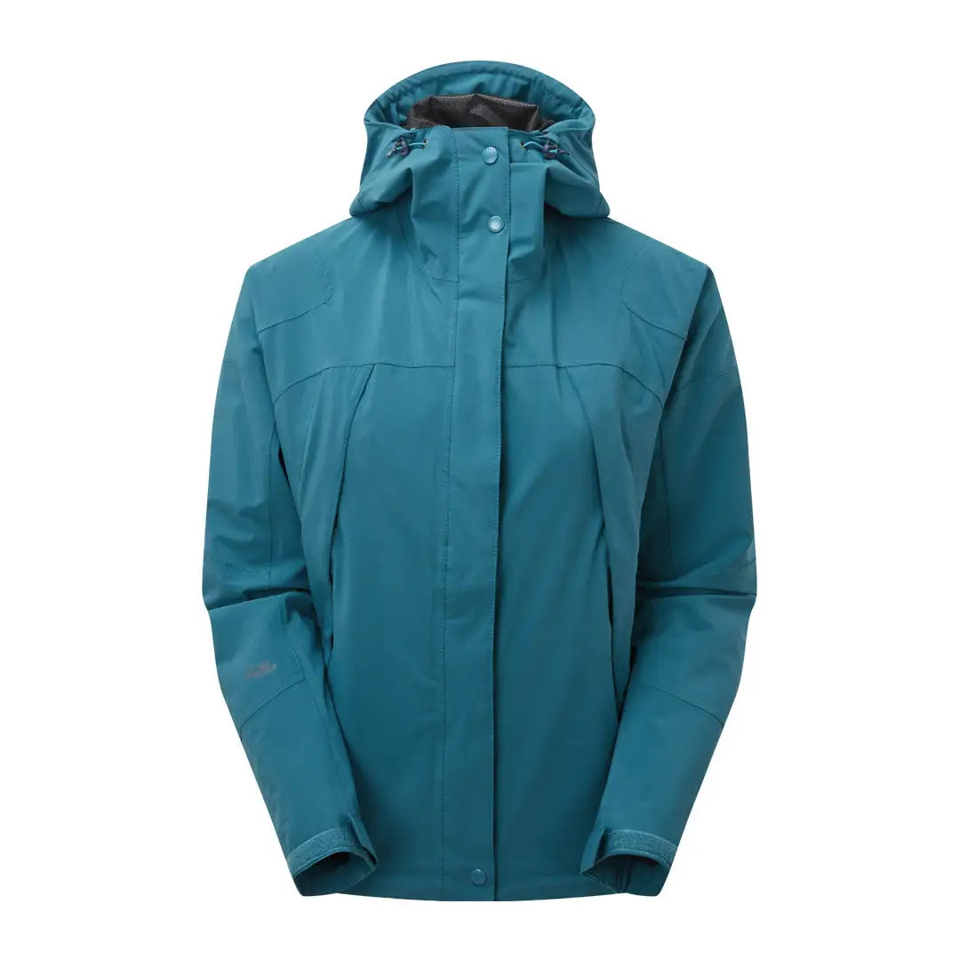 Teal Keela Womens Prosport Jacket with hood and zippered front for ultimate waterproof style