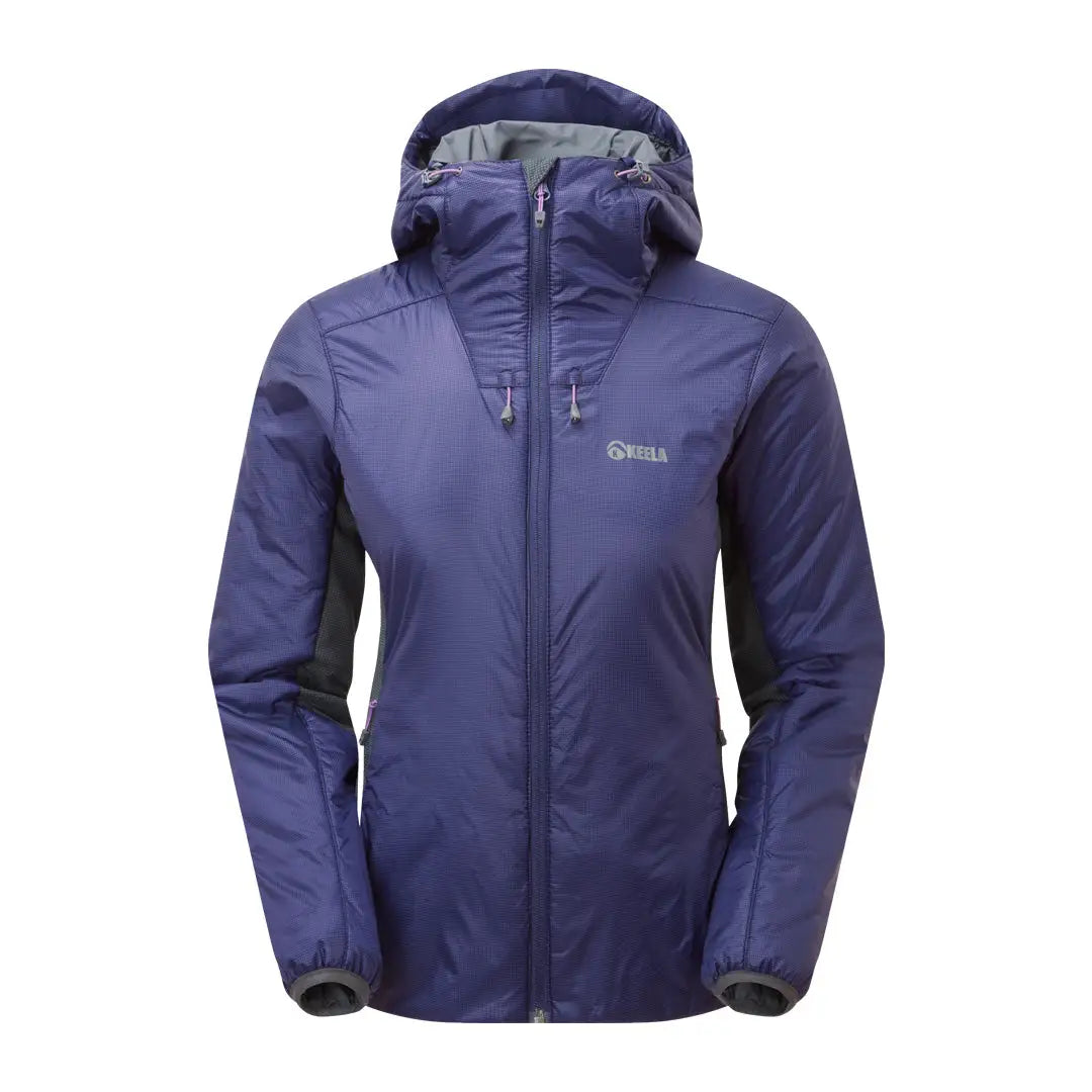 Purple waterproof Keela Womens Talus Primaloft Jacket with zippered pockets