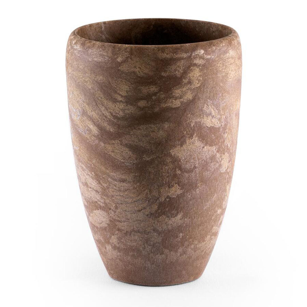 Brown mottled cylindrical vase from Kupilka products, perfect for country clothing vibes