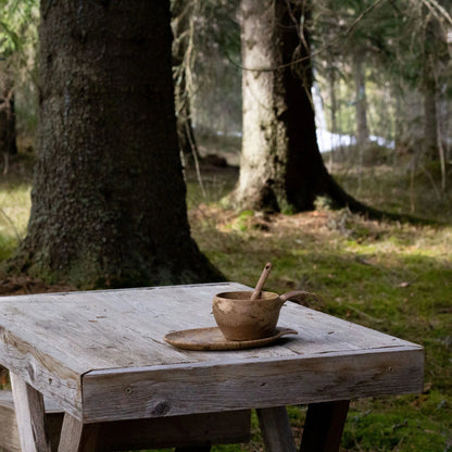 Wooden cup and saucer in Kupilka Gift Box, perfect for outdoors and country clothing lovers