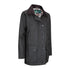 Dark gray wax jacket for ladies with pockets and corduroy collar, perfect for style