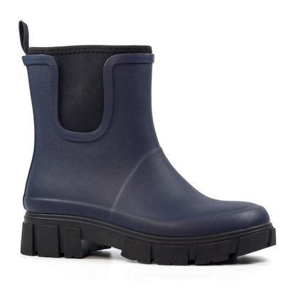 Navy blue Lazy Dogz Lake Ankle Wellington rain boots for country clothing and outdoors