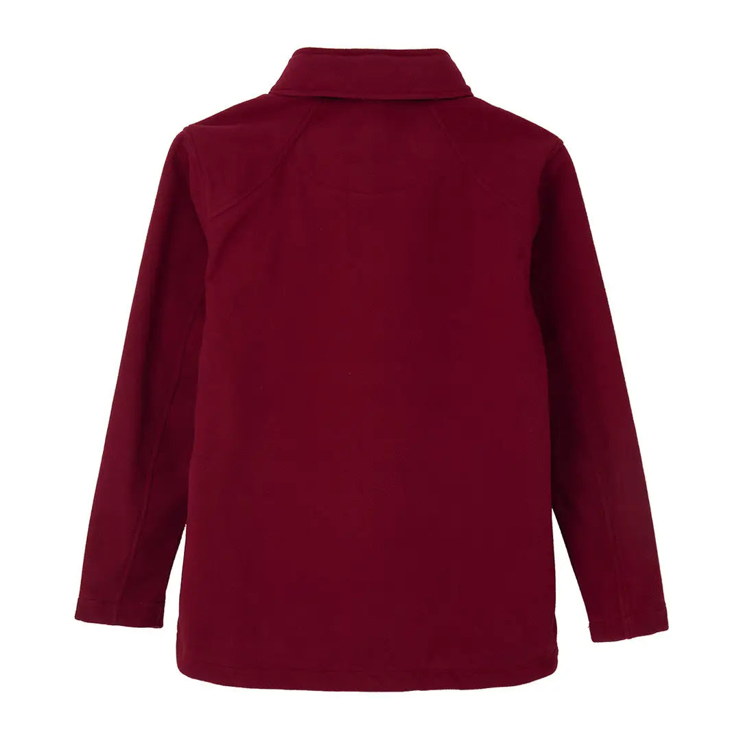 Burgundy long-sleeved collared shirt in Lighthouse Ashby waterproof anti-pill fleece