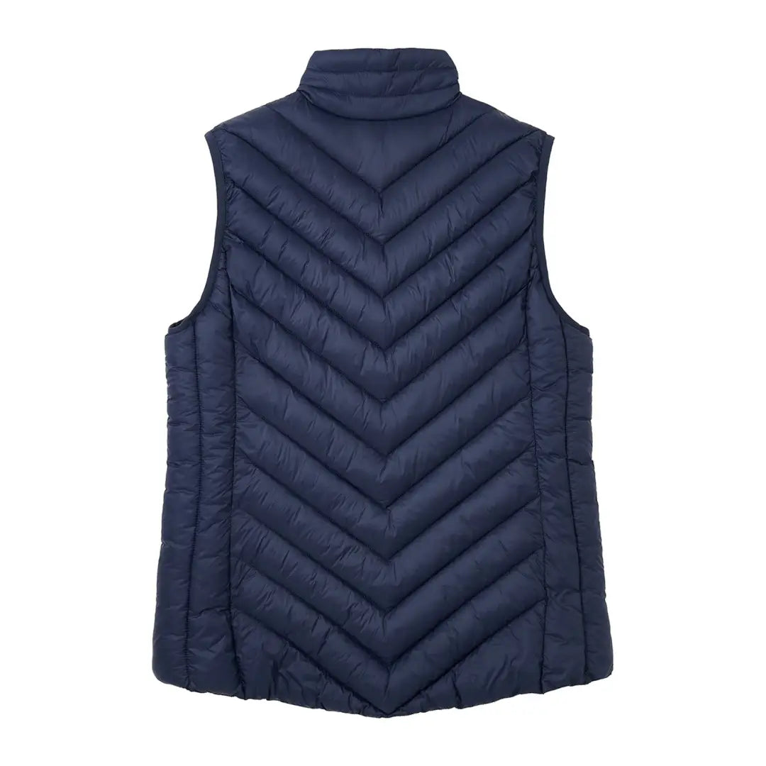 Navy blue quilted puffer vest with chevron pattern for the Lighthouse Laurel Gilet