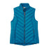 Bright blue Lighthouse Laurel Gilet, a warm gilet made with a full-length zipper