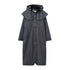 Long gray Lighthouse Outback Full Length Ladies Waterproof Raincoat with cape overlay