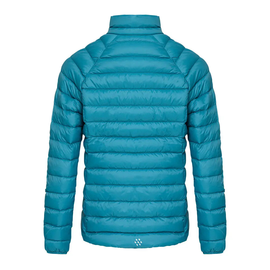 Teal quilted puffer jacket perfect for country clothing, hunting, and outdoor adventures