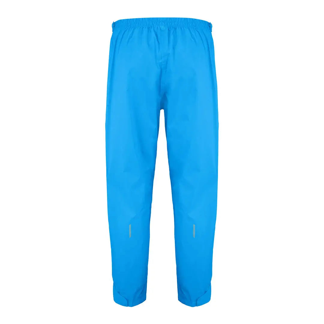 Bright blue Mac In A Sac Origin 2 Full Zip Overtrousers with reflective ankle strips