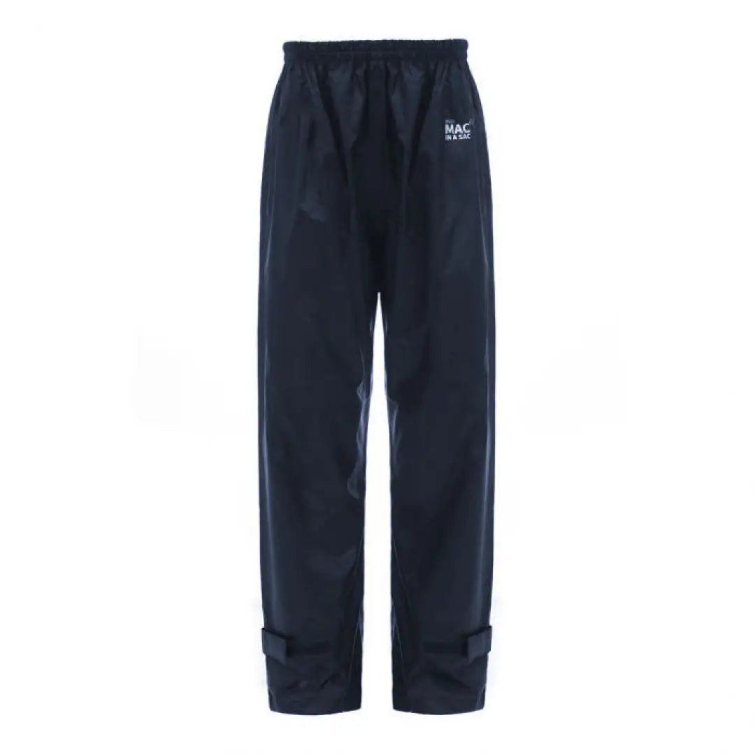 Navy blue Mac in a Sac Origin 2 Overtrousers with elastic waistband and waterproof design