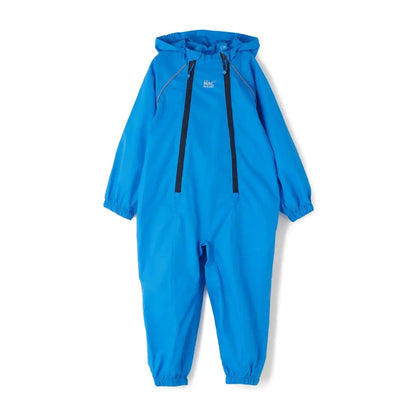 Blue hooded rain suit from Mac in a Sac Origin 2, a packable waterproof and breathable rainsuit