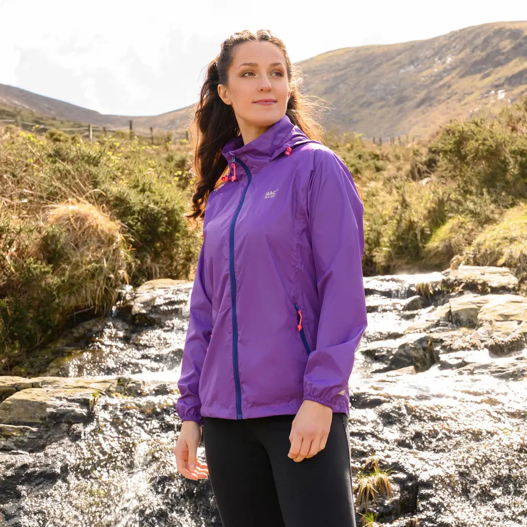 Purple Mac in a Sac Origin 2 Waterproof Jacket for adults, perfect country clothing choice