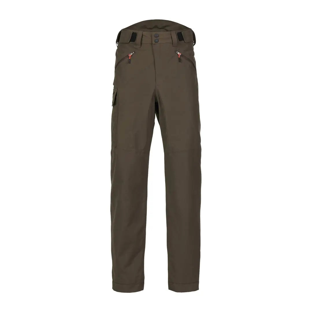 Olive green Musto HTX Keepers Trousers with zippered pockets for outdoor adventures