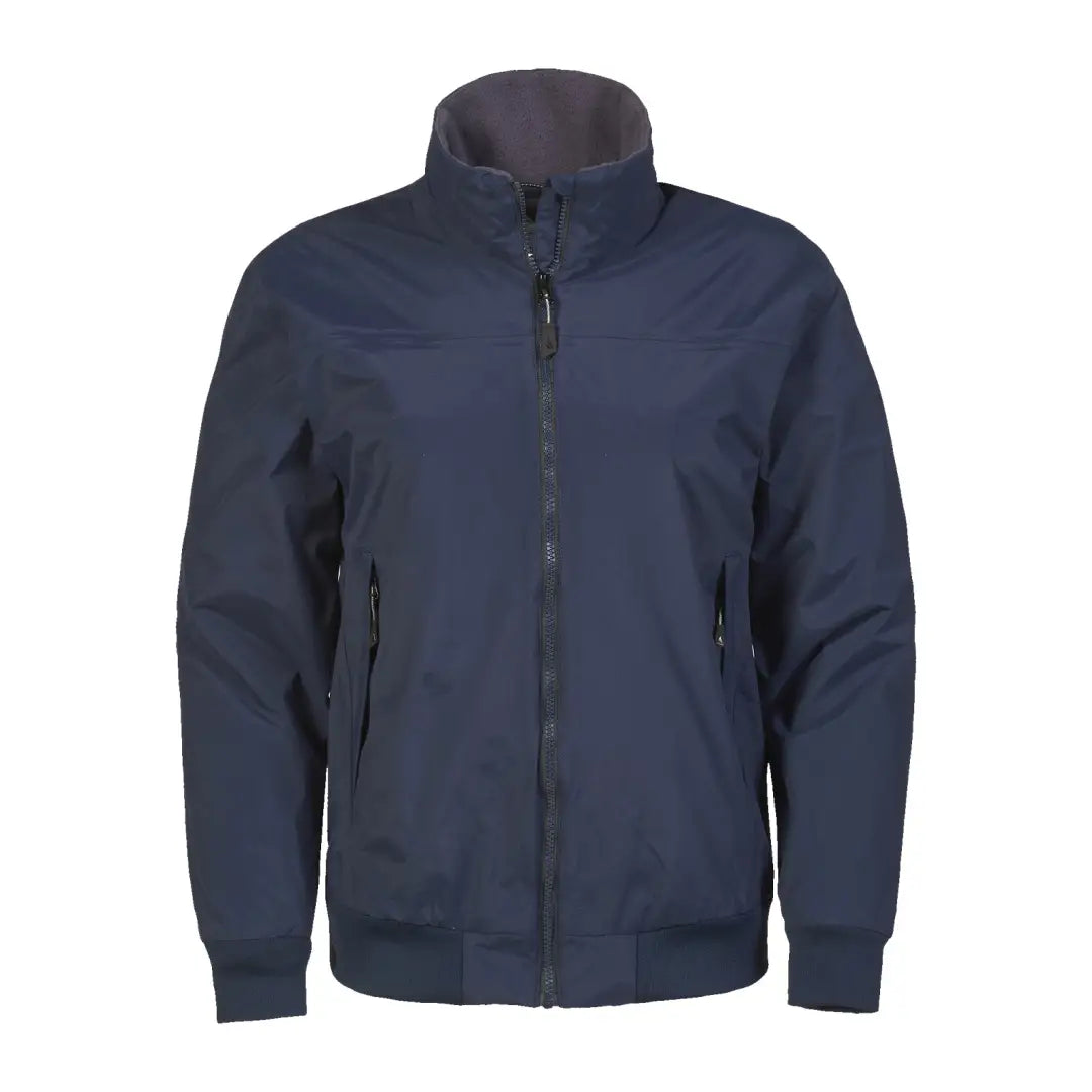 Navy blue snug blouson jacket with high collar and side pockets from Musto