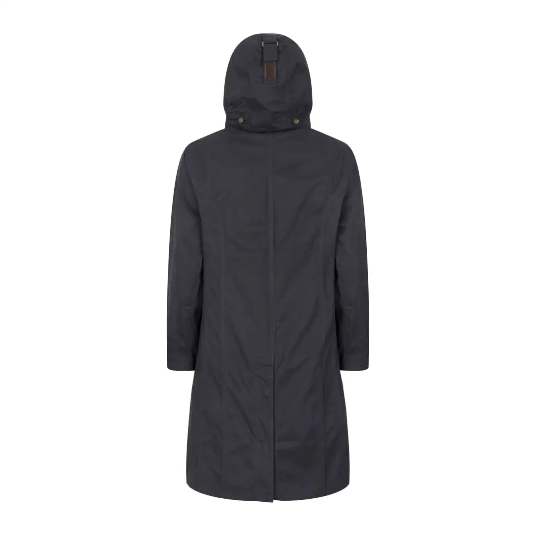 Dark gray long hooded coat, perfect for staying cozy in the Forest Alice Waterproof style