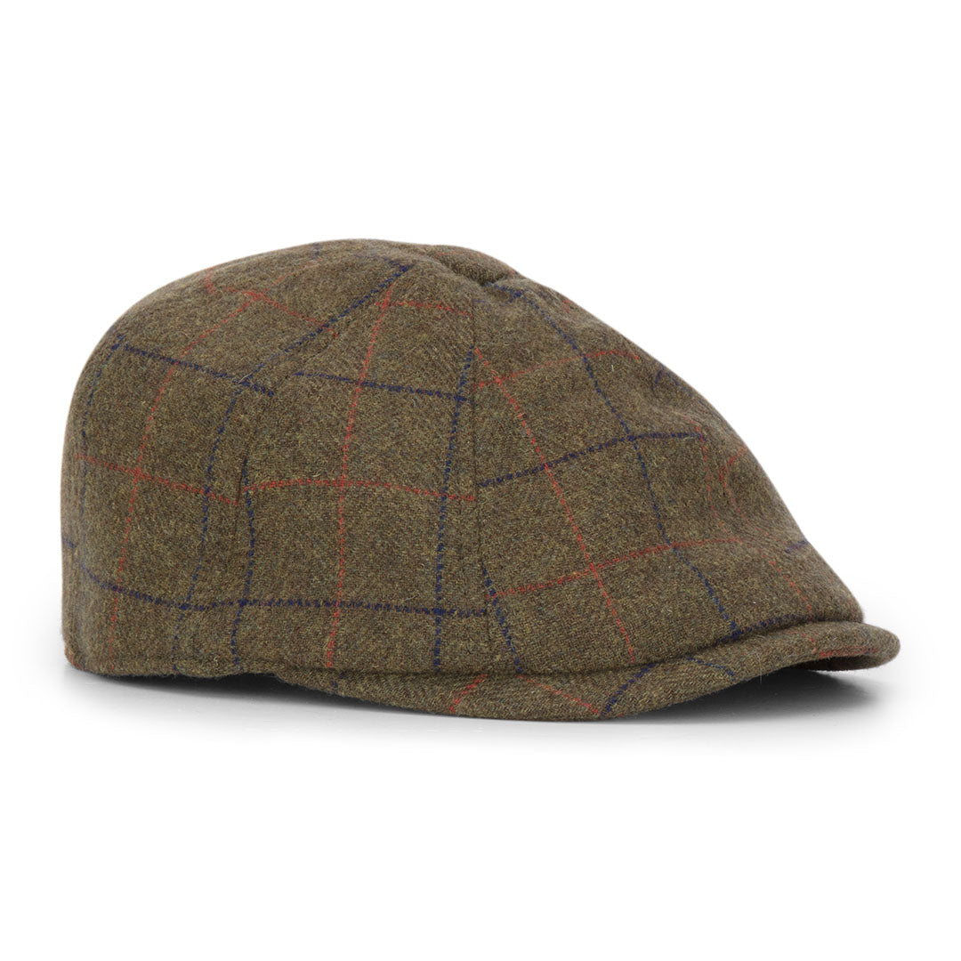 Tweed flat cap in plaid pattern, perfect for a stylish Baker Boy Hat vibe