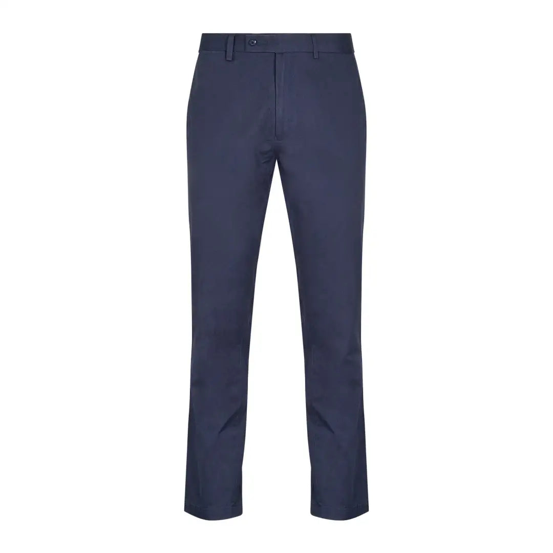 Navy blue flat front straight leg regular fit Forest Classic Chinos for stylish comfort